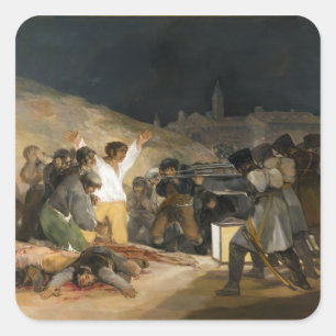 Sticker Carré Le 3 mai 1808 par Francisco Goya