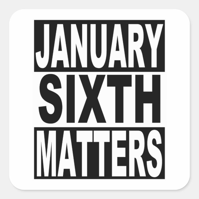 Sticker Carré Le 6 janvier, la démocratie américaine, un enjeu (Devant)