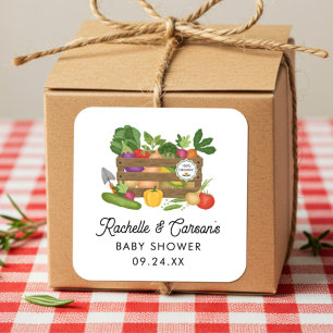 Sticker Carré Le Baby shower Agricole Cultivé Localement Favoris