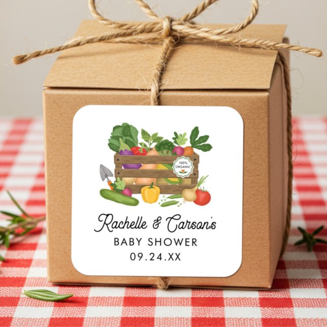 Sticker Carré Le Baby shower Agricole Cultivé Localement Favoris (Créateur téléchargé)