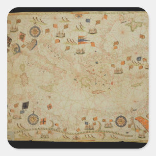 Sticker Carré Le bassin méditerranéen entier