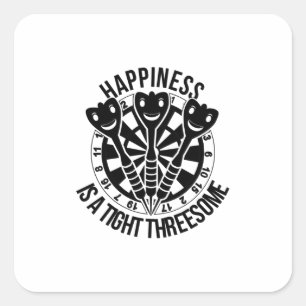 Sticker Carré Le Bonheur De La Pâte Est Un Trio Serré