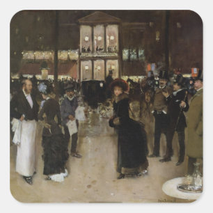 Sticker Carré Le boulevard la nuit