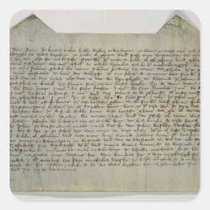 Sticker Carré Le bout et le maître Bertram d'artiste de