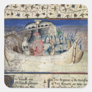 Sticker Carré Le Brutus le Trojan place la voile pour la