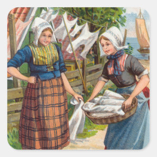 Sticker Carré Le cacao royal néerlandais de Bensdorp