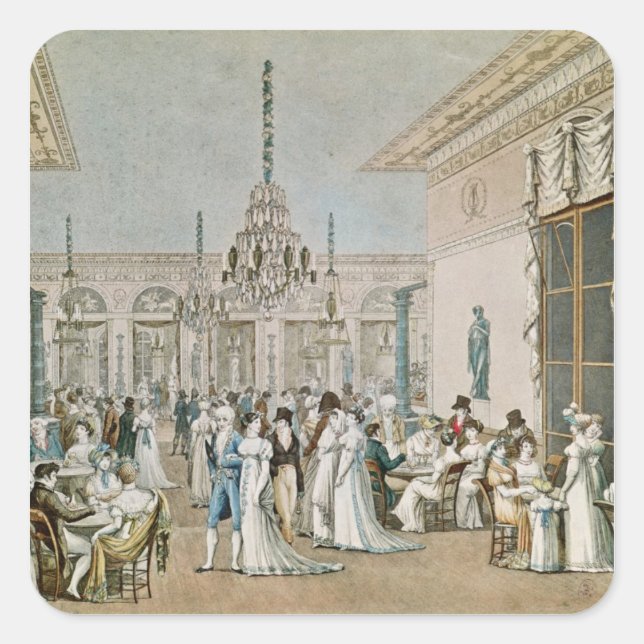 Sticker Carré Le Café Frascati en 1807 (Devant)