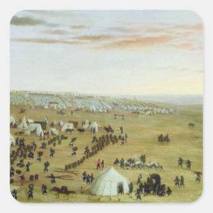 Sticker Carré Le camp d'Uruguaiana, Rio Grande, Brésil, 1865