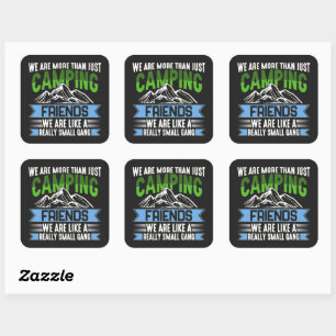 Sticker Carré Le camping est amusant