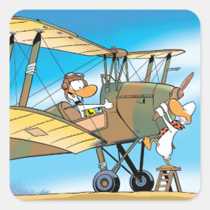 Sticker Carré Le canard de tintement de marais se préparent à