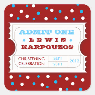 Sticker Carré Le carnaval bleu blanc rouge admettent un