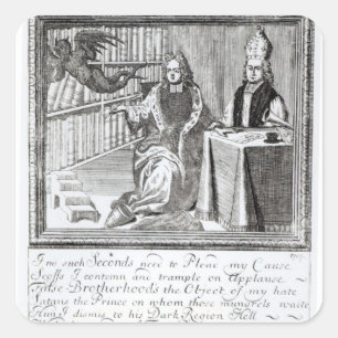 Sticker Carré Le champion de haute église, parlant en faveur se