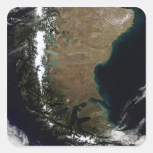 Sticker Carré Le Chili et la région Patagonian de l'Argentine