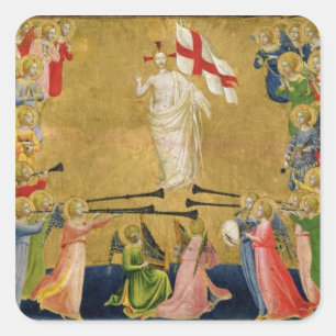 Sticker Carré Le Christ a amélioré dans la cour du ciel, 1423-