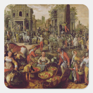 Sticker Carré Le Christ a montré aux personnes