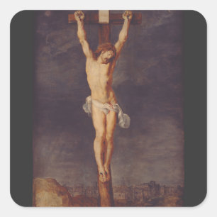Sticker Carré Le Christ mort sur la croix par Pierre Paul Rubens