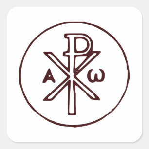 Sticker Carré Le christogramme Chi-Rho symbole