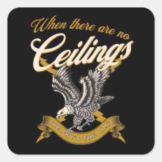 Sticker Carré Le ciel est la limite | Droits des femmes Aigle ja