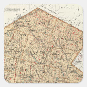 Sticker Carré Le comté de Sullivan