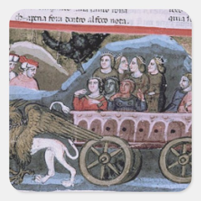 Sticker Carré Le concours paradisiaque de Purgatorio (Devant)