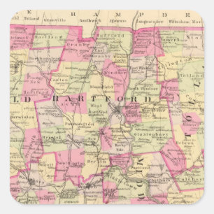 Sticker Carré Le Connecticut 12