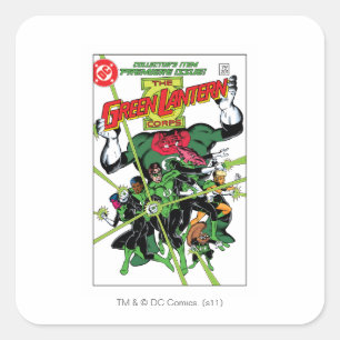 Sticker Carré Le Corps des Lanternes Vertes