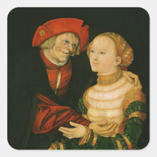 Sticker Carré Le Couple Maladroit