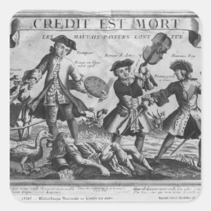 Sticker Carré Le crédit est mort, les mauvais débiteurs ont tu