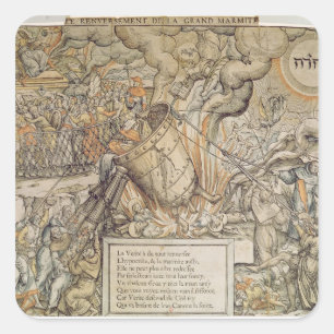 Sticker Carré Le creuset de renversement