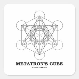 Sticker Carré Le cube de Metatron (la géométrie sacrée)