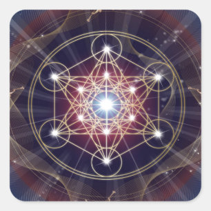 Sticker Carré Le Cube de Metatron - Merkabah