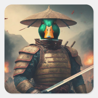 Sticker Carré Le défenseur du canard