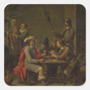 Sticker Carré Le démenti de St Peter, 1646 (huile sur la toile)