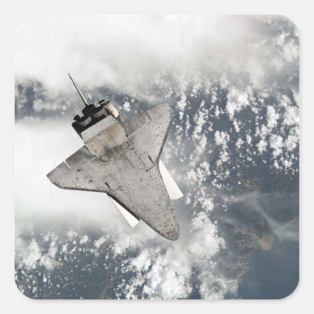 Sticker Carré Le dessous de la navette spatiale Discovery (Devant)