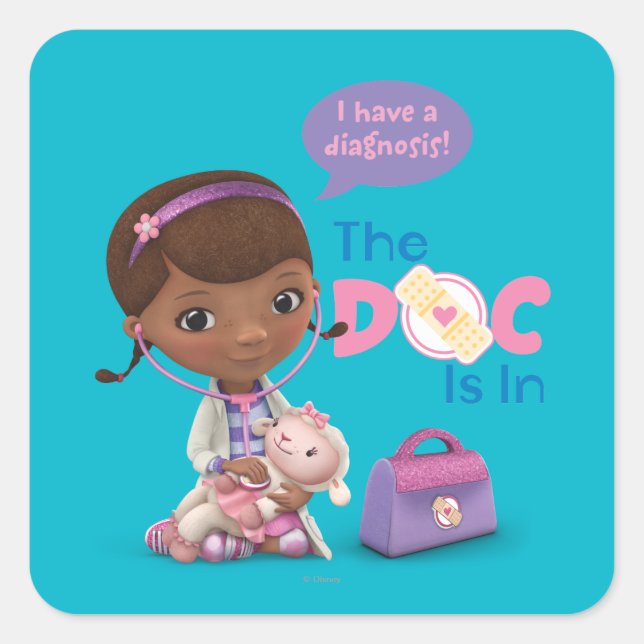 Sticker Carré Le Doc Est En 2 (Devant)