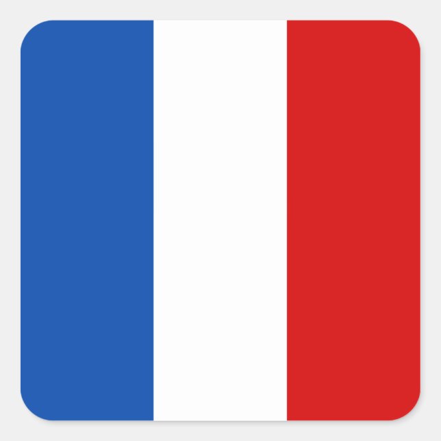 Sticker Carré Le drapeau de la France (Devant)