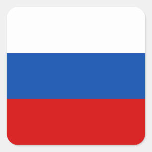 Sticker Carré Le drapeau de la Russie