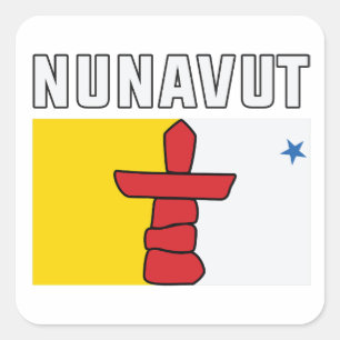 Sticker Carré Le drapeau du Nunavut - Nunavut canada