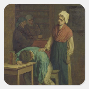 Sticker Carré Le Drunkard