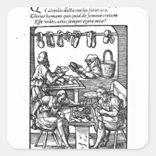 Sticker Carré Le fabricant de chaussure