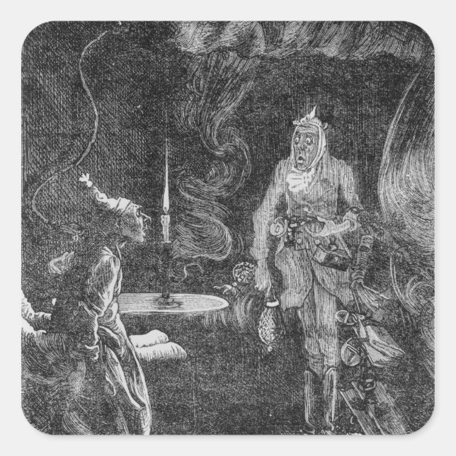 Sticker Carré Le fantôme de Marley (Devant)