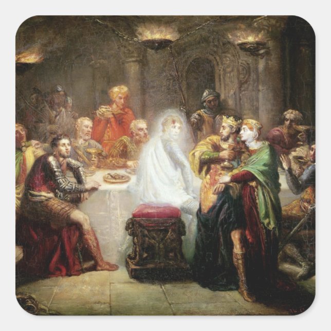 Sticker Carré Le fantôme du banquo (Devant)