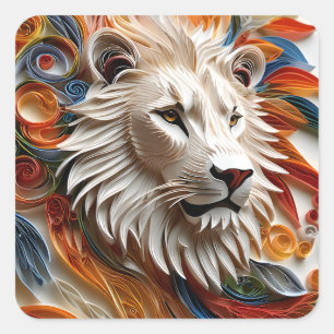 Sticker Carré Le film Paper Cut Lion est un conte déchirant