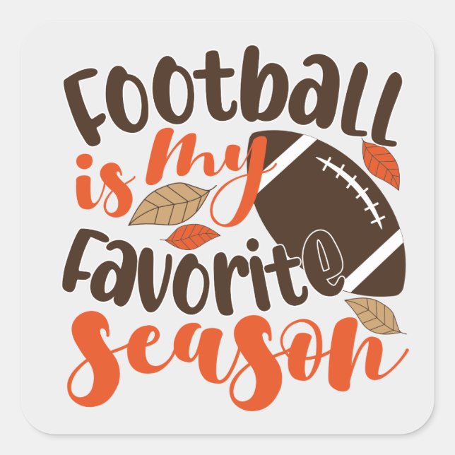 Sticker Carré Le football est ma saison préférée (Devant)