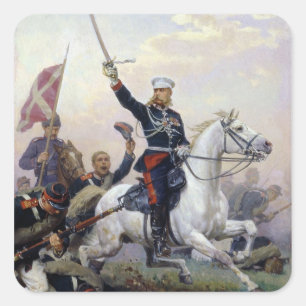 Sticker Carré Le général M.D. Skobselev dans le russo-turc