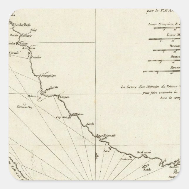 Sticker Carré Le golfe Persique (Devant)