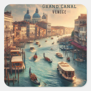 Sticker Carré Le Grand Canal à Venise Italie Voyage