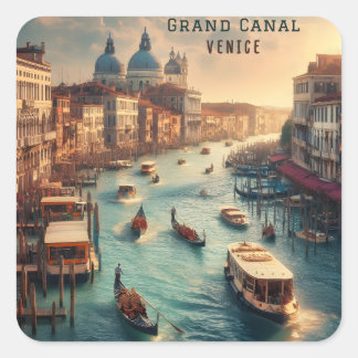 Sticker Carré Le Grand Canal à Venise Italie Voyage