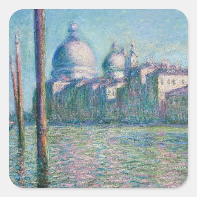 Sticker Carré Le Grand Canal, Venise - Claude Monet (Devant)