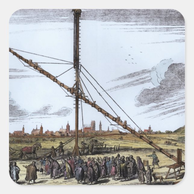 Sticker Carré Le grand télescope astronomique (Devant)